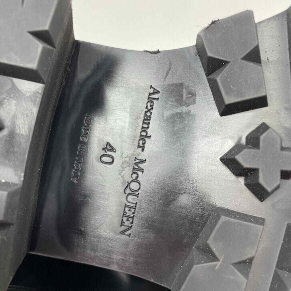 Alexander McQueen Wander Chelsea Boots Womens IT 40 US 10 Black Leather Platform - Picture 10 of 10